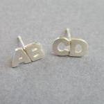 Initial Earrings, Sterling..
